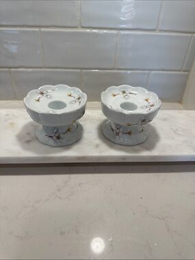 Vintage Royal Porzellan KPM Bavaria.Candle Holders. Blossom pattern Cottage Core